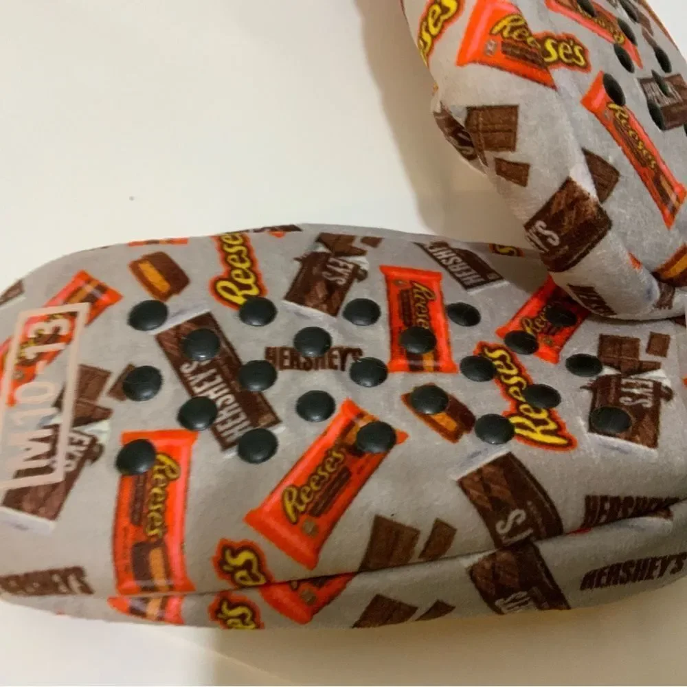 HERSHEY'S Sock Slippers For KIds, Reese's Peanut Butter Cup Candy Bar Print
